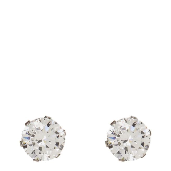 Stephen Oliver Silver Plated Cz Stud Earrings