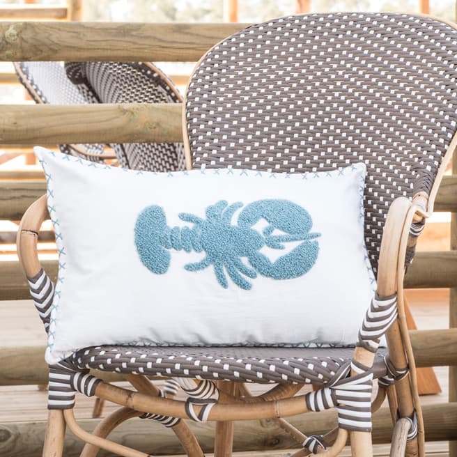 Febronie Lobster 50x30cm Cushion Cover, Aqua