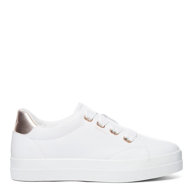 Gant Bright White & Rose Gold Avona Sneakers