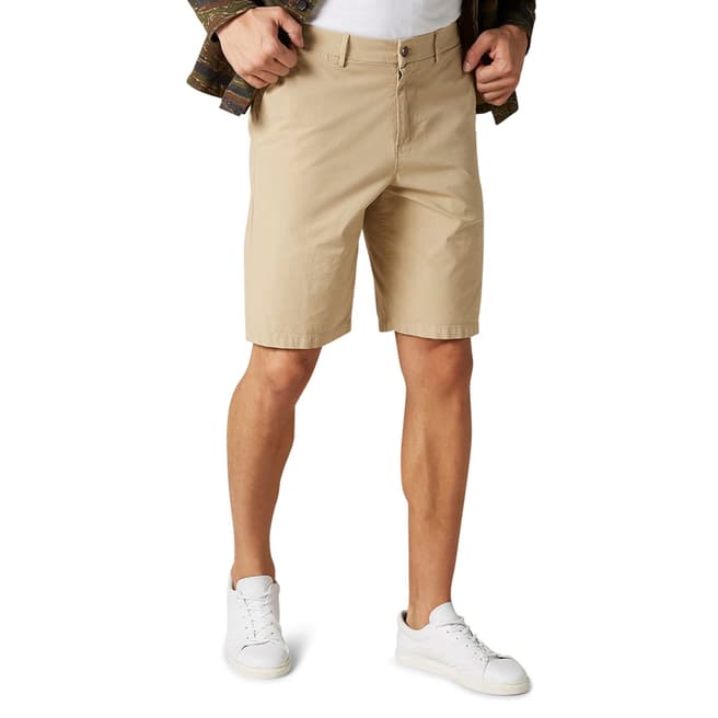 7 For All Mankind Beige Weightless Clean Stretch Shorts