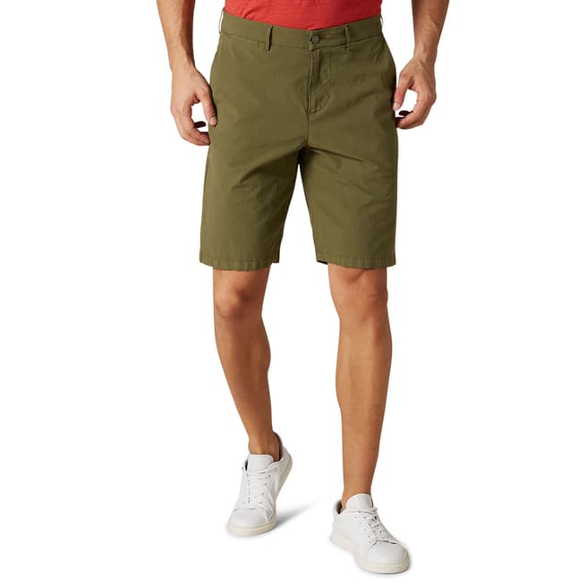 7 For All Mankind Khaki Weightless Clean Stretch Shorts