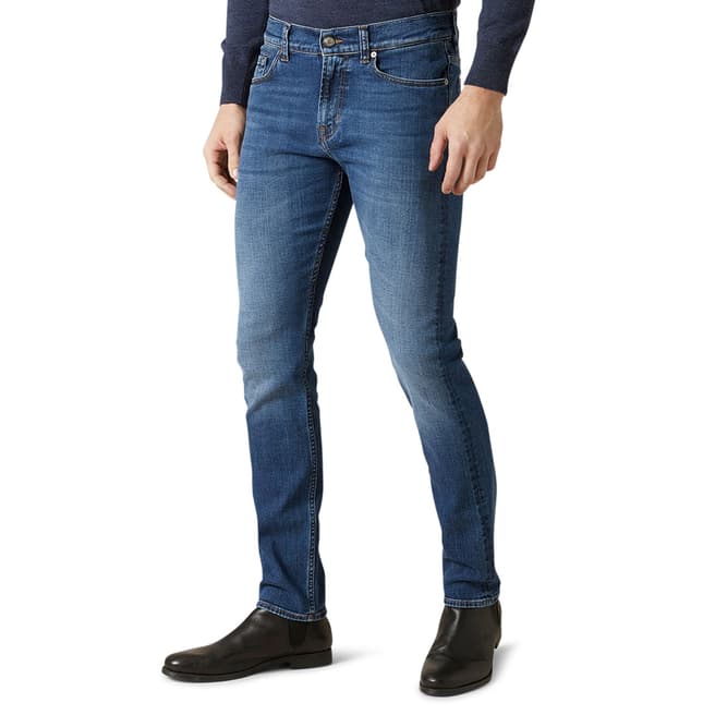 7 For All Mankind Blue Ronnie Luxe Slim Stretch Jeans