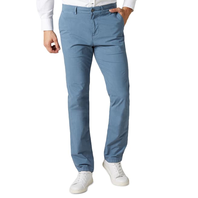 7 For All Mankind Blue Slimmy Weightless Stretch Chinos