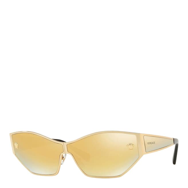 Versace Women's Gold/Brown Mirrored Versace Sunglasses 67mm