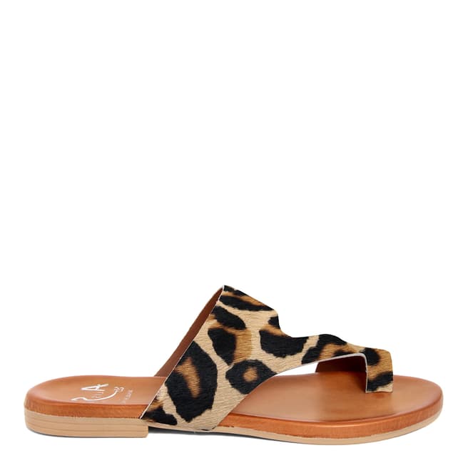 Alissa Shoes Leopard Toe Loop Flip Flop