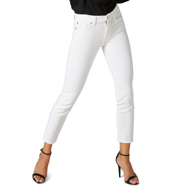 7 For All Mankind White Roxanne Stretch Jeans
