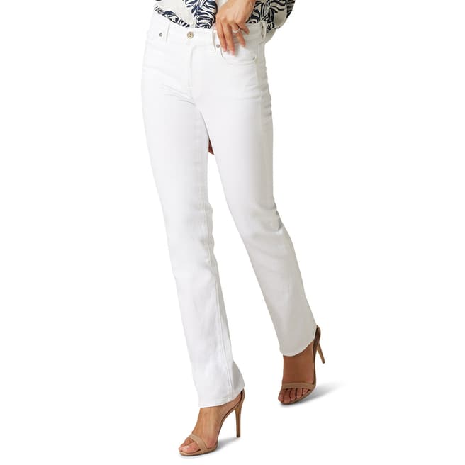 7 For All Mankind White The Straight Stretch Jeans