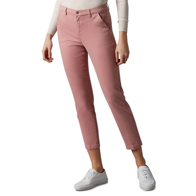 7 For All Mankind Pink Sateen Stretch Chinos