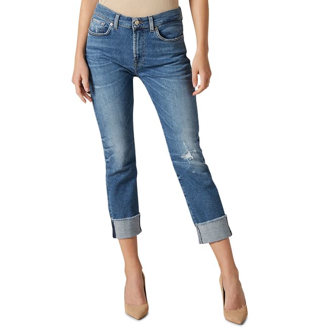 7 For All Mankind Blue Relaxed Capitola Luxe Jeans