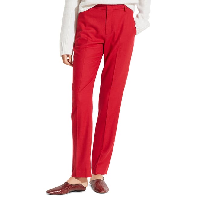 Vince Red Flannel Tailored Trouser
