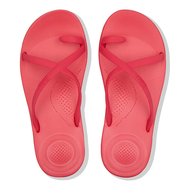 FitFlop Hot Pink Iqushion Wave Cross Slides