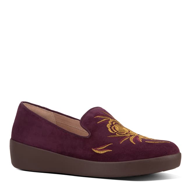 FitFlop Berry Audrey Baroque Smoking Loafers