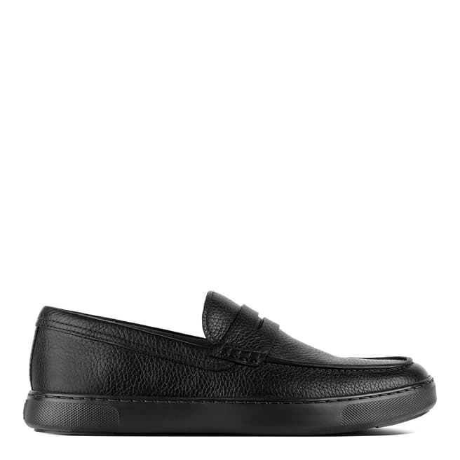 FitFlop Black Boston Leather Loafers