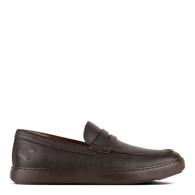 FitFlop Chocolate Boston Leather Loafers
