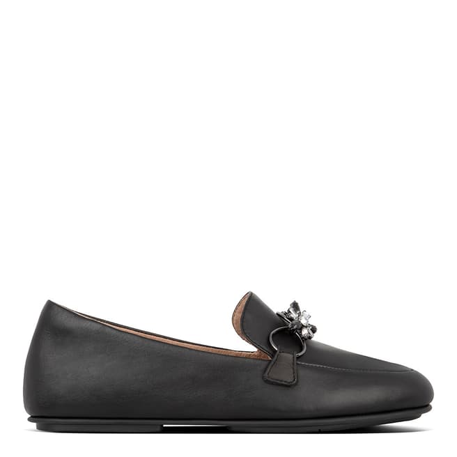 FitFlop All Black Lena Blossom Loafers