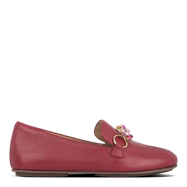 FitFlop Dark Red Lena Blossom Loafers