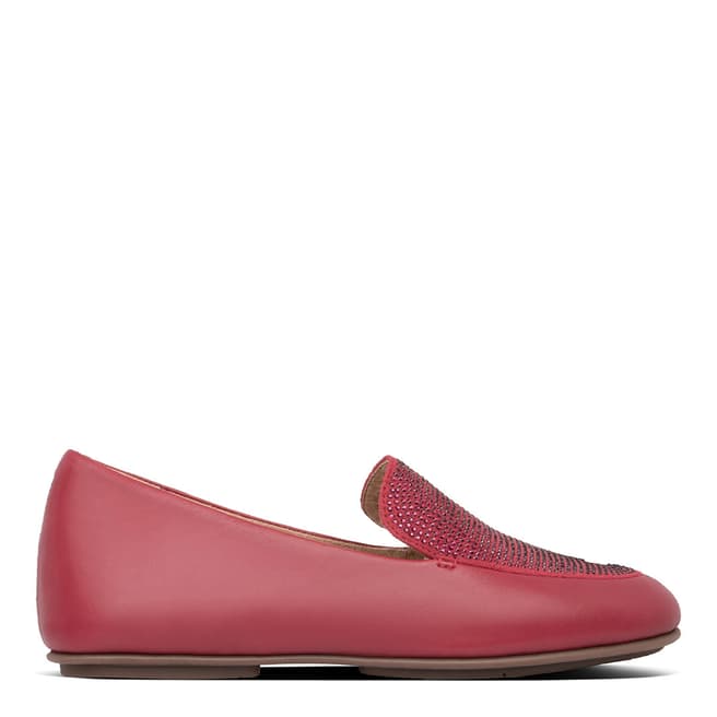 FitFlop Dark Red Lena Crystal Loafers