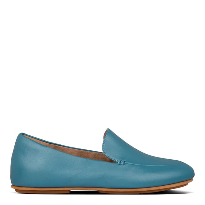 FitFlop Turquoise Lena Metallic Loafers