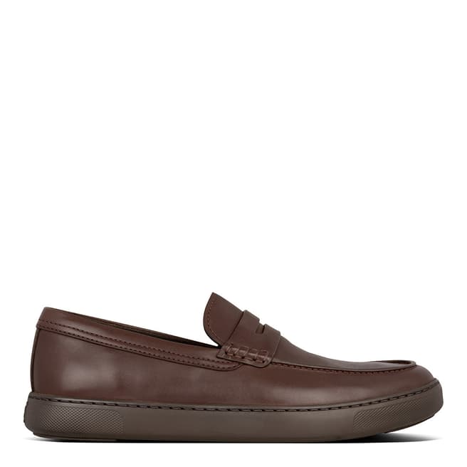 FitFlop Brown Boston Smooth Penny Loafers