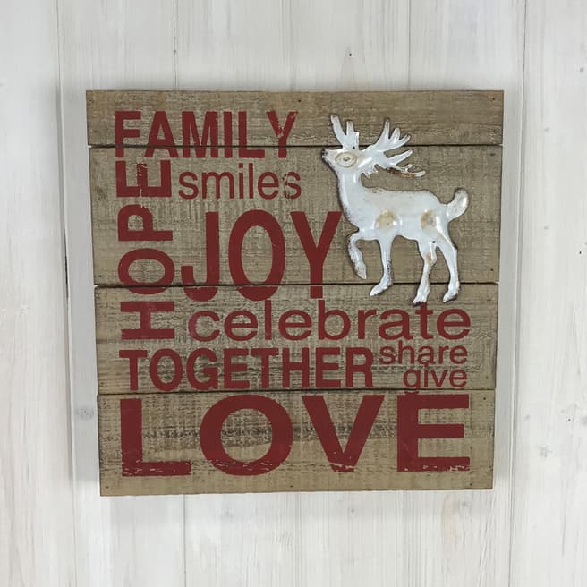 The Satchville Gift Company Wooden Plaque Joy & Love