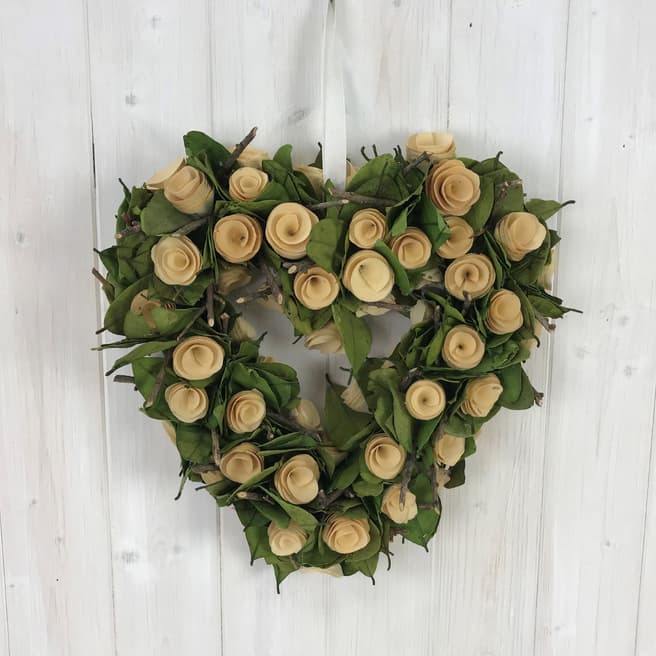 The Satchville Gift Company Heart Wreath With Flowers