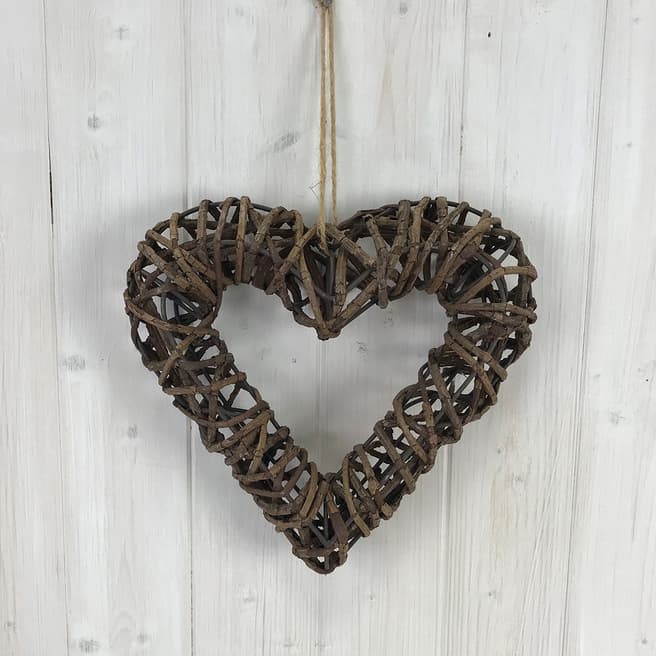 The Satchville Gift Company Rattan Heart Wreath