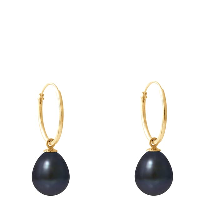 Mitzuko Black Tahiti Pearl Earrings 10-11mm