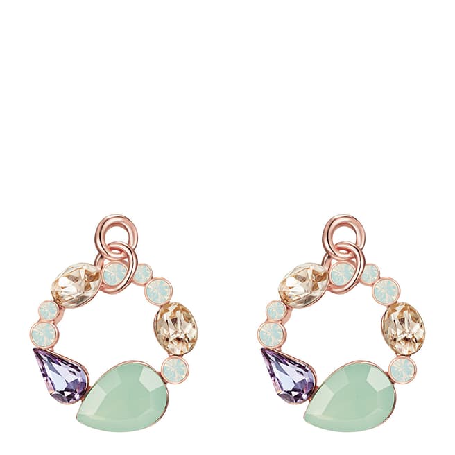 Saint Francis Crystals Rose Gold/Lilac/Yellow Crystal Earrings