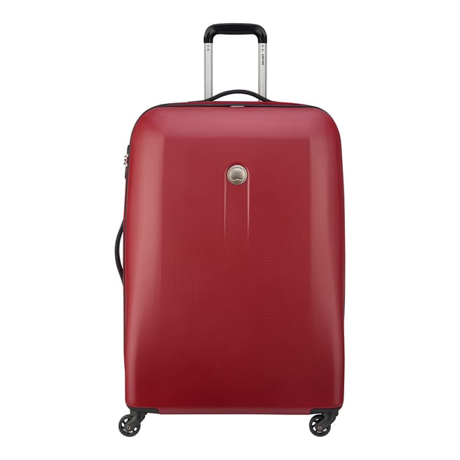 Delsey Red Airship 4 Wheel Trolley Case 76cm
