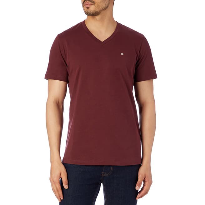 Diesel Deep Red Therapo Cotton T-Shirt