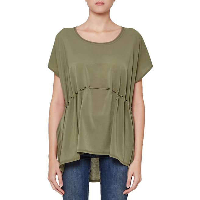 French Connection Khaki Classic Crepe Top