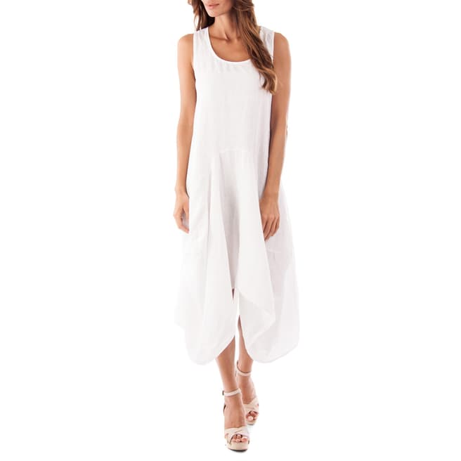 LE MONDE DU LIN White Relaxed Linen Dress