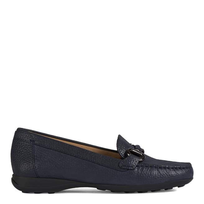 Geox Navy Euxo Leather Moccasins