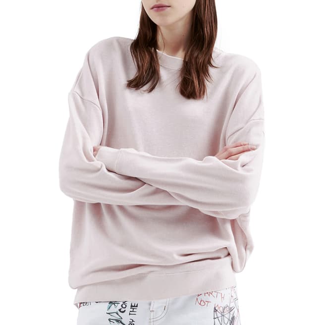IRO Pink Aloba Cotton/Linen Sweatshirt