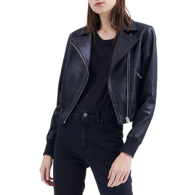 IRO Black Arkos Luxe Leather Jacket