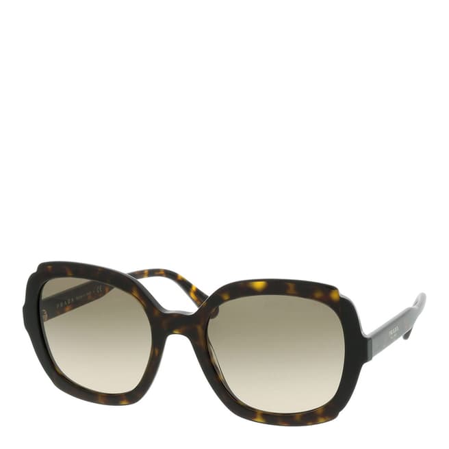 Prada Women's Brown Tortoise Prada Sunglasses 54mm