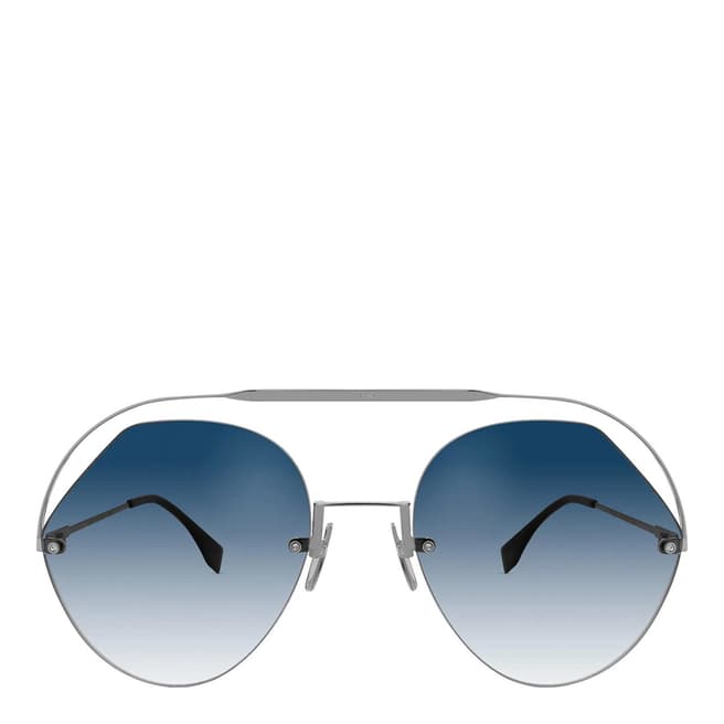Fendi Women's Gold/Dark Blue Fendi Sunglasses 57mm