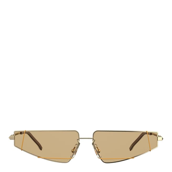Fendi Women's Gold/Brown Fendi Sunglasses 61mm