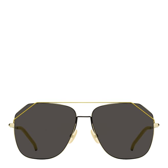 Fendi Women's Gold/Yellow/Grey Fendi Sunglasses 58mm