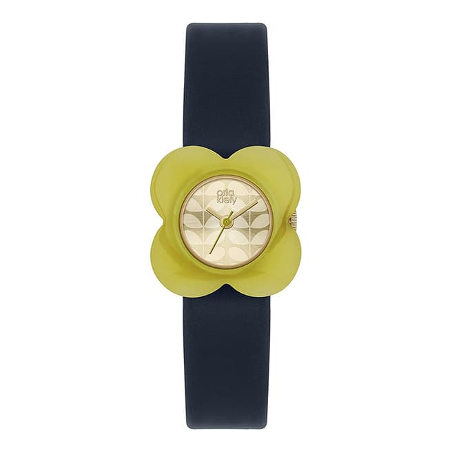 Orla Kiely Navy Yellow Poppy Watch