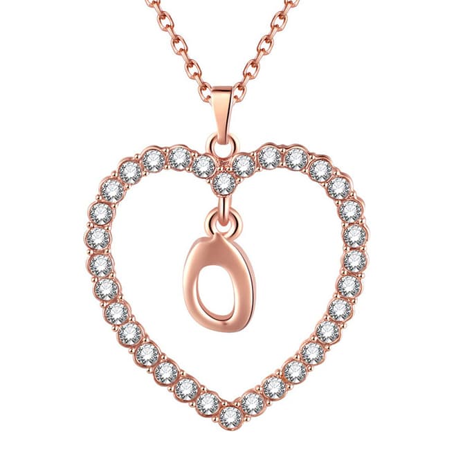 Ma Petite Amie Rose Gold Plated Heart Necklace