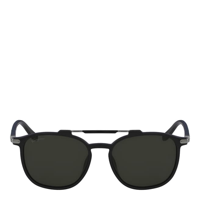 Ferragamo Black Rectangle Sunglasses