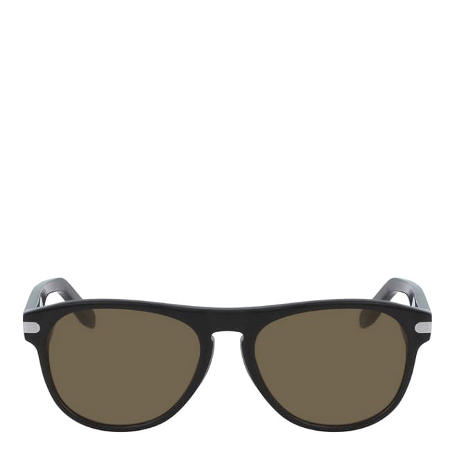 Ferragamo Black Modified Rectangle Sunglasses