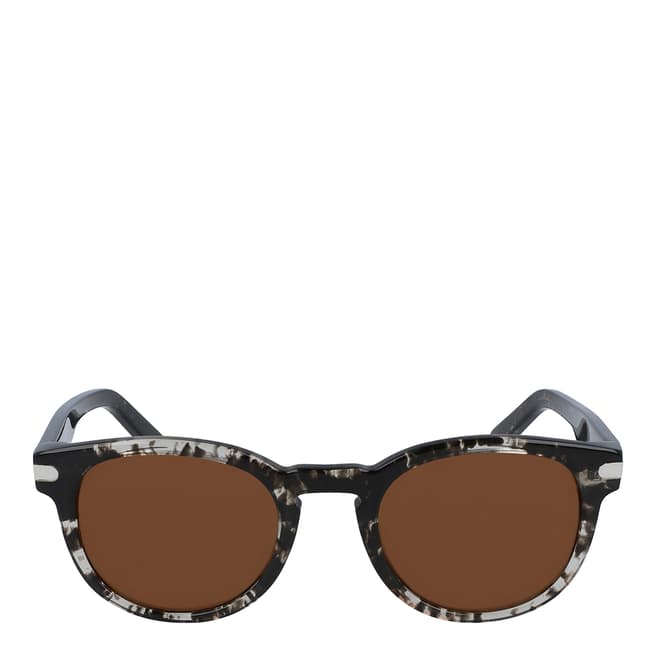 Ferragamo Grey Tortoise Round Sunglasses