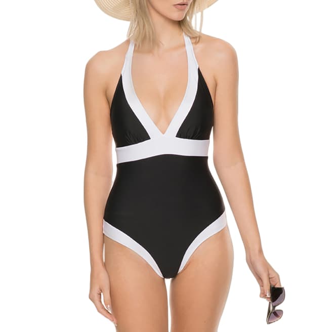 Jag London Black/White St Tropez Halterneck Swimsuit
