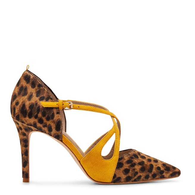 Boden Leopard Print & Yellow Rosemary Heels