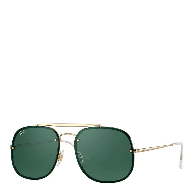 Ray-Ban Men's Gold/Green Ray-Ban Sunglasses 58mm