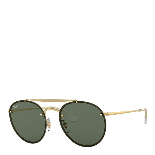 Ray-Ban Unisex Gold/Green Sunglasses 54mm