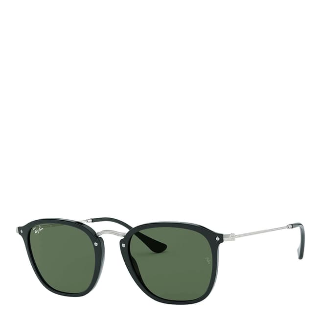 Ray-Ban Unisex Black/Silver/Green Sunglasses 51mm