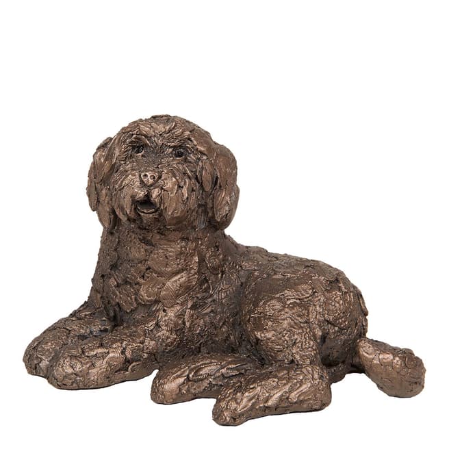 Frith Sculpture Koko Labradoodle Sitting Bronze Sculpture By Adrian Tinsley